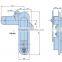 AB301 gray metal button inudstry sliding door cabinet plane locks for electrical panels vcb