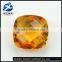 Yellow checker cut artificial corundum gemstones for fashion jewelry