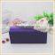 Upscale velvet fabric tissue box holder with double bear