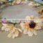 artificial handmade Bridal Hair flower girl head wreath & bridemaid halo woodland garland wreath crown DIY