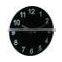 Cason Jet Black Round Glass Wall Clock