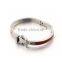 Fashion Design Jewelry Enamel Silver Stainless Steel Belt Bangle Buckle Bracelets for Women
