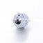 D189 christmas silver round beads,enamel white bamboo with crystal charms