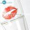 New product 300ml double wall clear glass beer orange cup handblown purple glassware OEM
