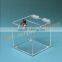 acrylic donation box with lock/ acrylic vote display box/ acrylic box with lock