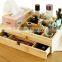 Customized Handmade make up wooden box with mirror