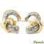Fish Shape Diamond Earrings, Latest Diamond Earrings, Wedding Earring Jewelry
