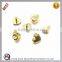 10mm Custom Fashion Stud Gold Heart Rivet