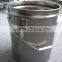 5 gallon round tinplate pail with lid