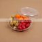Clear plastic 3 compartment box for fruit/disposable plastic container/PET plastic box