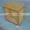 wooden storage cabinet with natural wicker basket drawer
