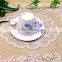 Haonai new style high quality new bone china flower cup and saucer
