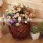 factory directly supply artificial flower basket decoration wicker flowerpot