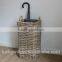 Grey Buff rattan Umbrella Stand basket