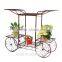 Elegant European Style Cart Design 6 Tier wrought Metal Planter / Flower Pot Holder Display Rack Stand garden decor