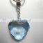 2015 China different color acrylic clear hanging decoration transparency heart with key ring