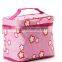 Tote flower imprint cosmetic bag