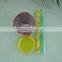 Round cute coin bank tin case with plastic lid