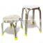 Factoty wholesale Heavy-duty folding 4 legs Round Shape Stainless Steel bar stool