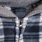 garment stock lot Chinese supplier men fleece plaids jacket with hood