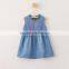 Wholesale summer sleeveless soft denim children girls dress