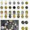 wenzhou qiaotou factory plating gold crown buttons for scrapbooking