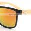 High Quality Cheap Bamboo Sunglasses PC Frame AC Smoke Lenses Sunglasses WPB1036