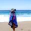 pattern cotton round beach towel with tassel