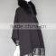 Factory Supply Cachmere Cape Of Hign Qualtity / Ladies Fur Shawl With Raccoon Fur Collar