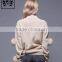 New designs fashionable fox fur pom pom Womens knitwear woollen sweater