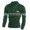 New Design Cotton and Polyester Custom Cut Sew Ong Sleeve Polo Shirts