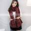 New fashion oem thick acrylic knitted infinity pocket scarf