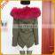 Raccoon Fur Collar Trim Fur Coat Parka For Girl