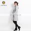 Fashion Stylish Down Long Grey Ladies Coat Suit Designs