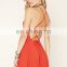backless europe designer one piece girls fashion red party dresses