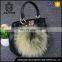 Discount large size raccoon fur pom pom ball keychain