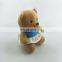 Lovely 15cm fat plush bear toys with dress for girl print logo for promotion