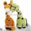 Hand Knitted giraffe plush toy crochet Toys baby Dolls promotional knit woven factory hand made knitted animal toy