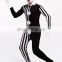 Black White Full Body Spandex Cosplay Zentai Costume Split Clown Dress