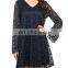 New design women's elegant lace dress summer sexy V collar Crochet Dress