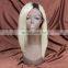 Brown Color Beautiful Brazilian Human Hair Lace Wig blonde human hair full lace wig