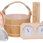 sauna room accessories, wooden bucket/spoon/timer/anti-explosion lamp