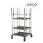 Electronic factory cleanroom Antistatic tool cart, ESD pcb magazine rack storage cart