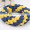Factory direct sales cotton rope pet toys multi-color donut dog toy