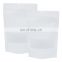 250g 500g Clear Window Airtight White Kraft Paper stand up pouch Zipper Lock Resealable Heat Seal pouch