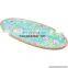 oval enamel wooden tray