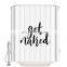 Creative Custom Digital Printed Waterproof Get naked Shower Curtain with Hooks