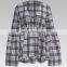 Fashion Trend PolyCotton Seersucker Plaid Fabric for Blouses and Shirt