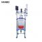 Mini Lab Jacketed Glass Reactor High Borosilicate Reaction Vessel