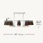 Modern Industrial Style Leaf shape oval fabric shade Chandelier Light Fixture For Living Dining Room Kitchen Island Foyer Lobby